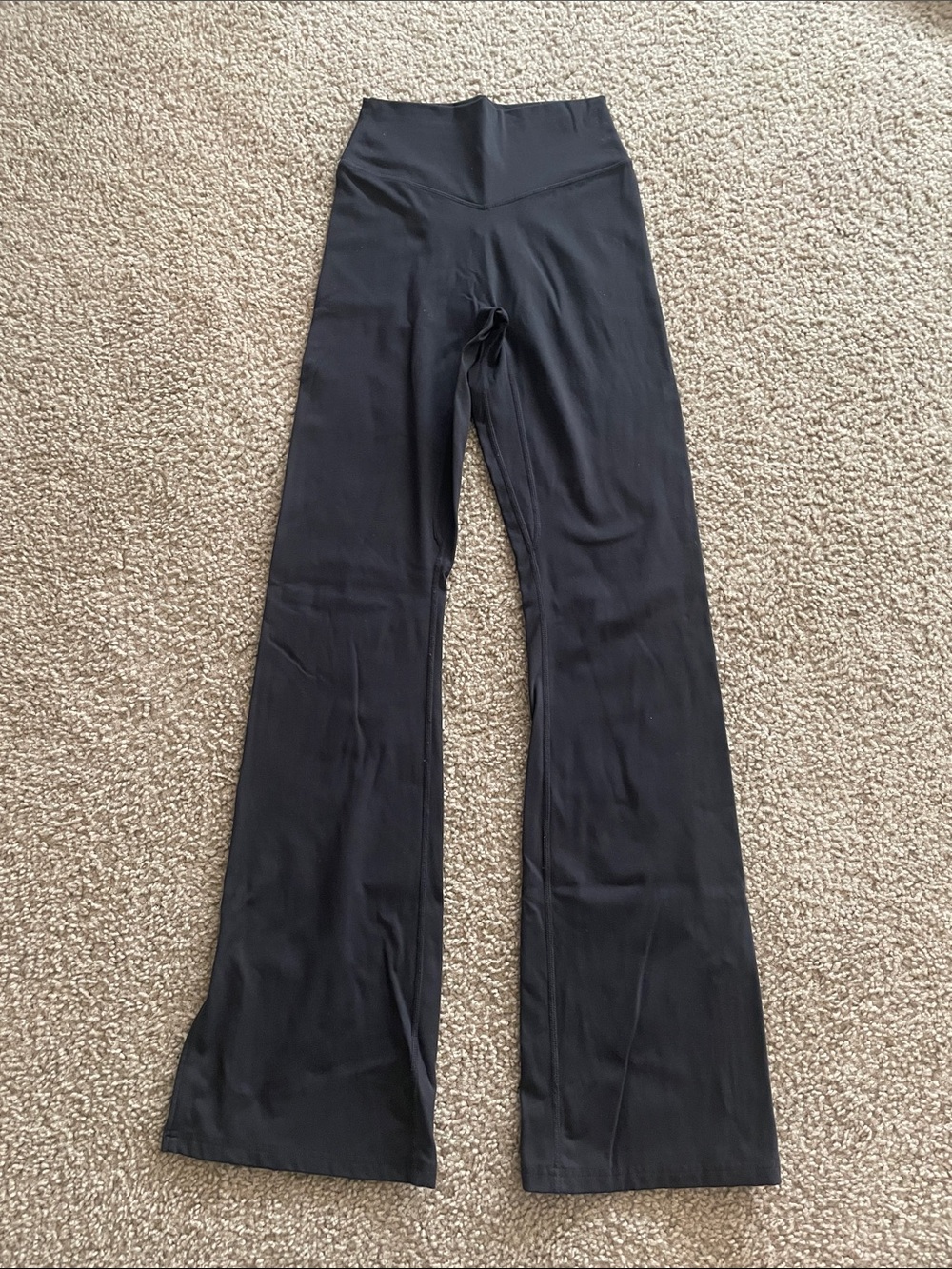 High-Rise Black Flare Yoga Pants